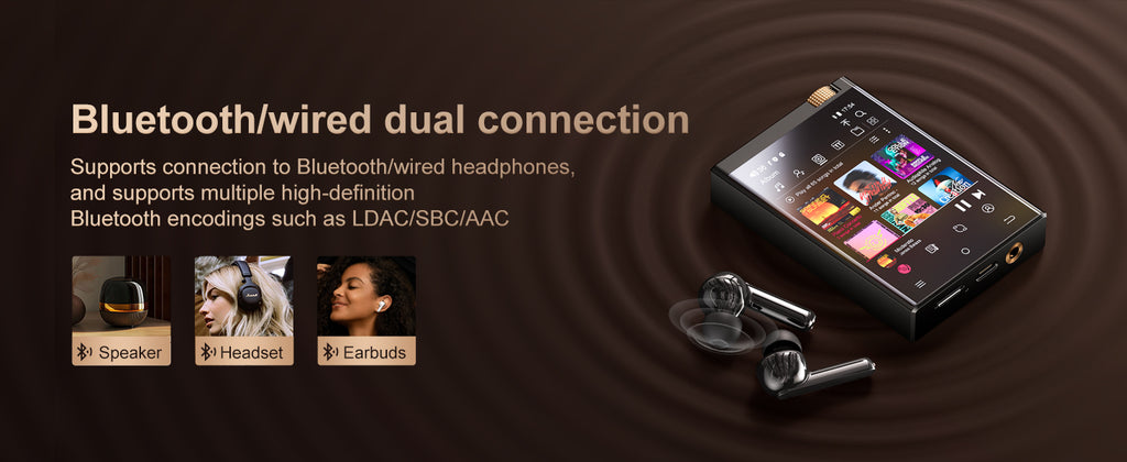 Hi-Fi MP3 Player with Bluetooth and WiFi, Oilsky Lossless DSD High-Resolution Digital Audio with 64GB Memory Card up to 1TB