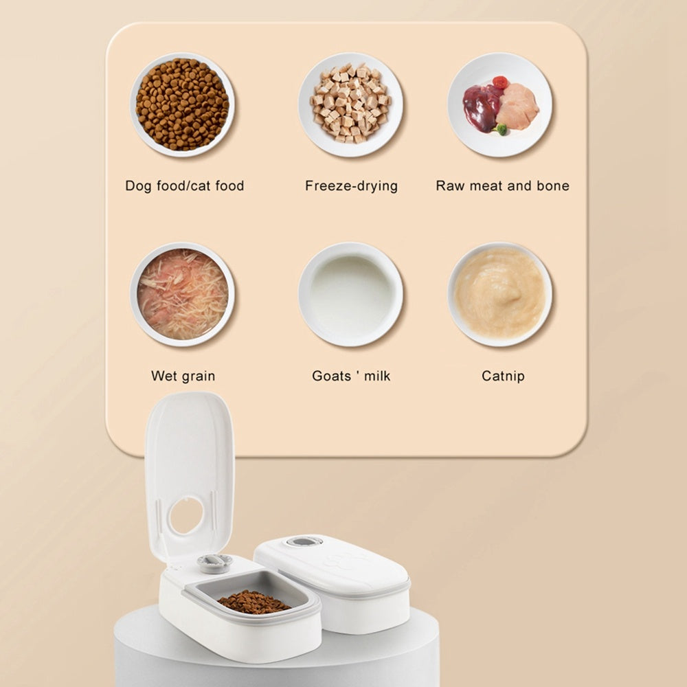 Automatic Pet Feeder – Smart Food Dispenser with Timer and Stainless Steel Bowl for Cats & Dogs