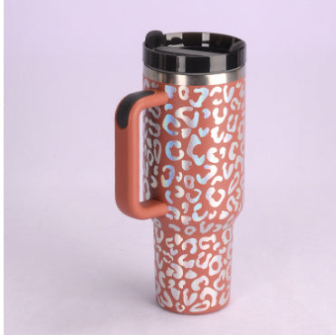 40oz Insulated Tumbler with Handle & Straw – Vacuum Travel Cup