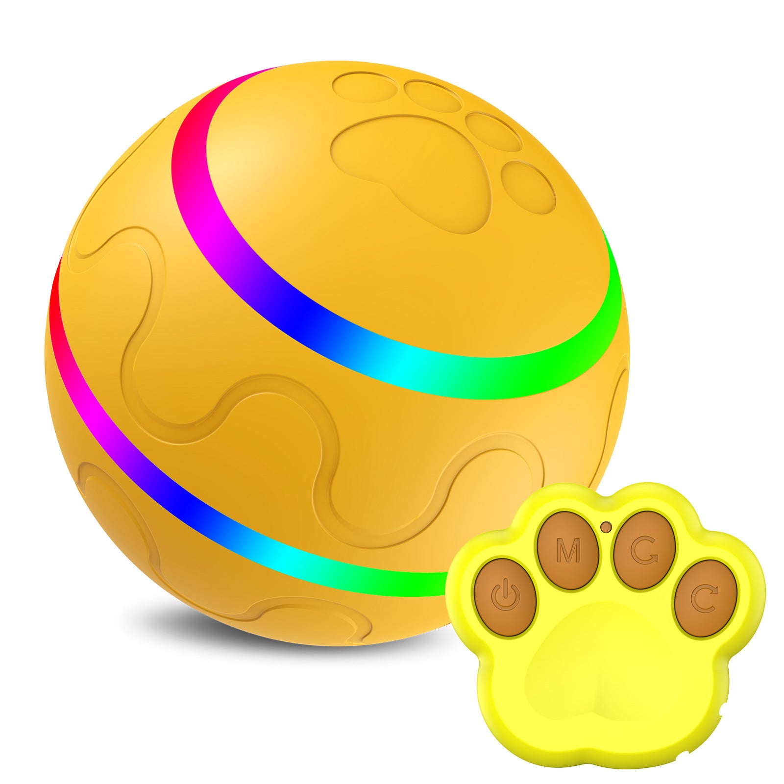 Pet Intelligent Toy Ball – USB Rechargeable, 360° Self-Rotating Design