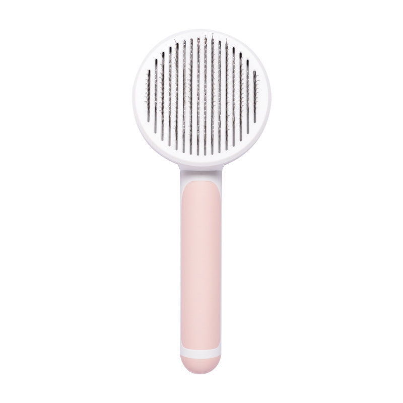 Self-Cleaning Cat Brush – Handheld Steel Wire Comb for Easy Hair Removal