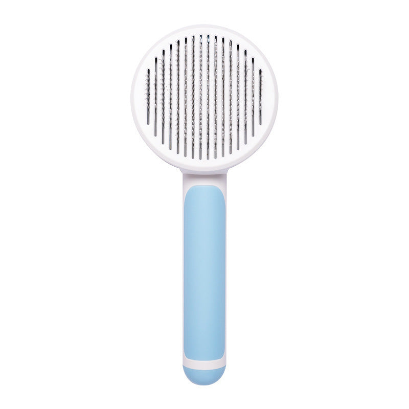Self-Cleaning Cat Brush – Handheld Steel Wire Comb for Easy Hair Removal