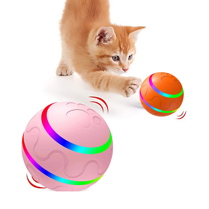 Pet Intelligent Toy Ball – USB Rechargeable, 360° Self-Rotating Design
