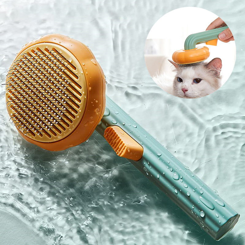 Self-Cleaning Cat Brush – Handheld Steel Wire Comb for Easy Hair Removal