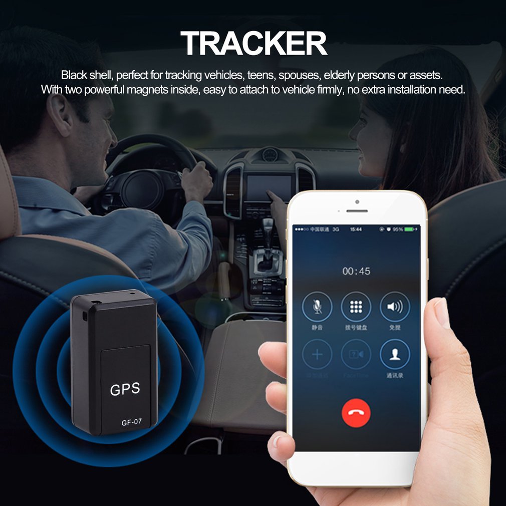 Magnetic Mini GPS Car Tracker – Real-Time Tracking, Rechargeable & Anti-Lost Device