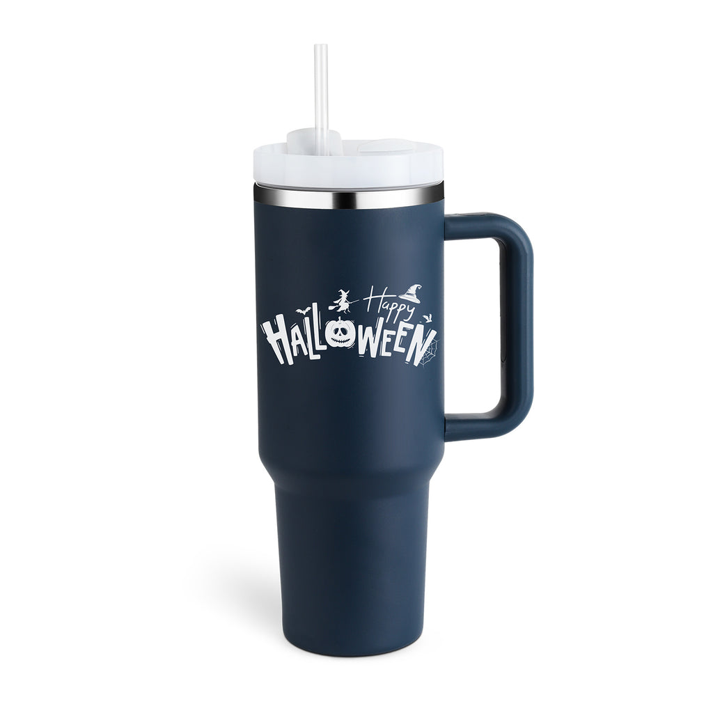 40oz Insulated Tumbler with Handle & Straw – Vacuum Travel Cup