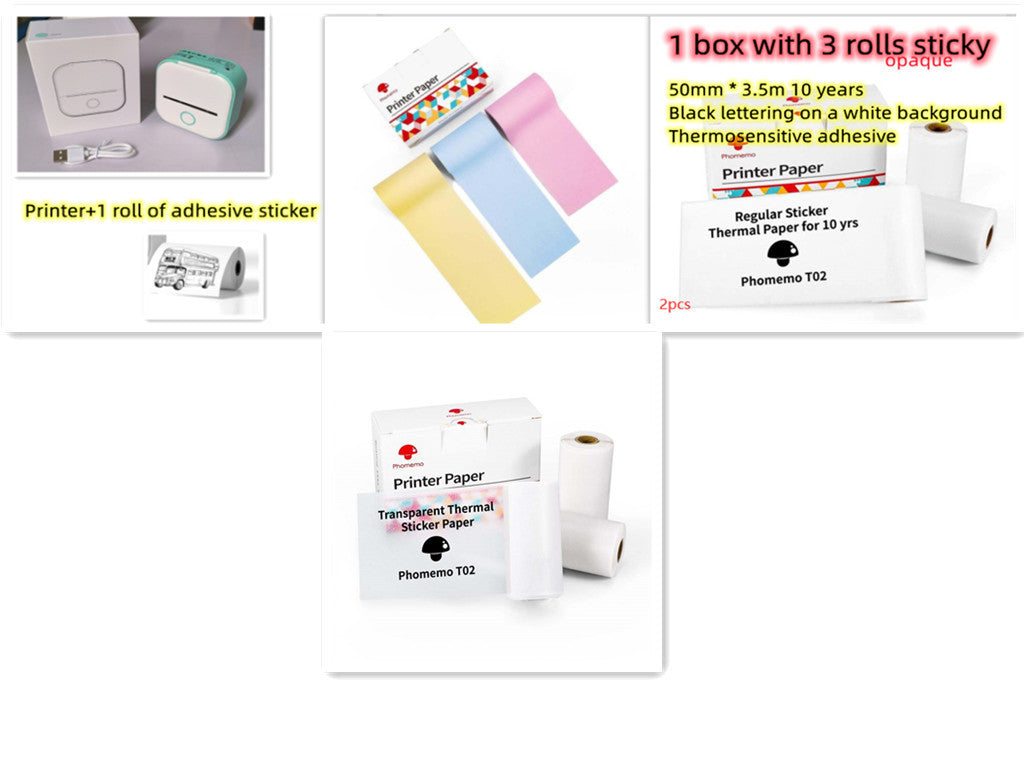 Portable Mini Thermal Bluetooth-compatible Mini Label Printer
