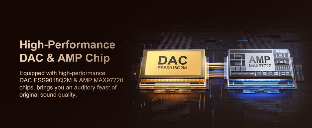 Hi-Fi MP3 Player with Bluetooth and WiFi, Oilsky Lossless DSD High-Resolution Digital Audio with 64GB Memory Card up to 1TB