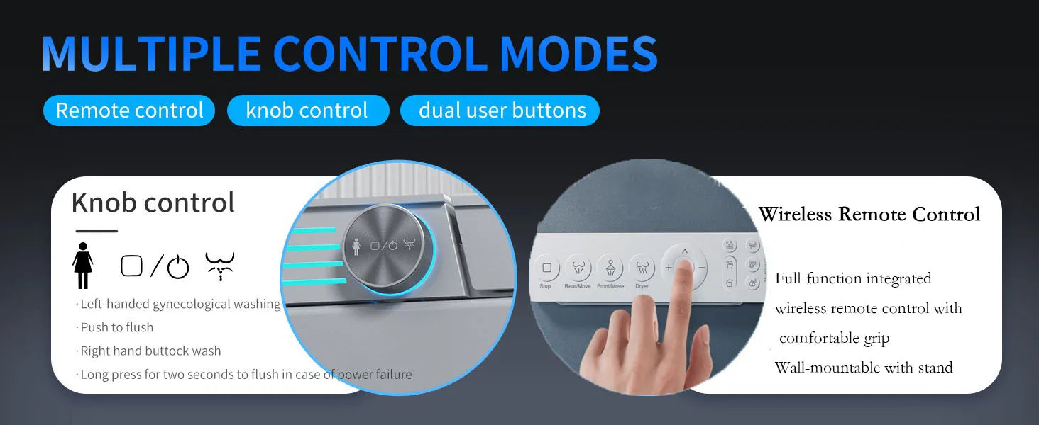 Smart Toilet with Bidet Built In, One Piece Bidet with 85MM Heated Seat, Voice Control, Warm Water Sprayer & Dryer, Foam Shield