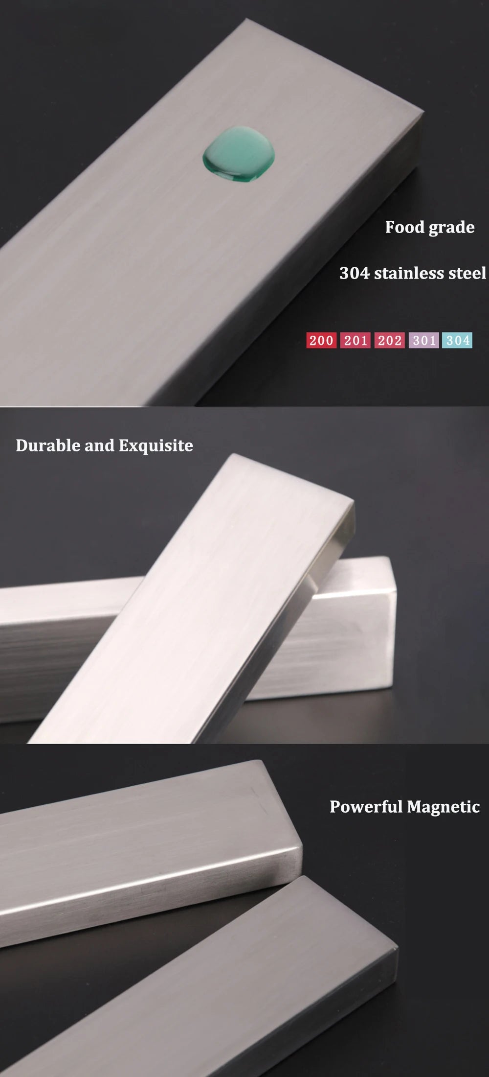 40CM 50CM Stainless Steel Knife Stand Magnetic Knife Holder Wall Block Storage Rack for Knives Kitchen Accessories Organizer