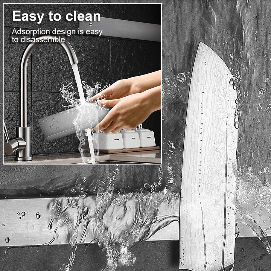 40CM 50CM Stainless Steel Knife Stand Magnetic Knife Holder Wall Block Storage Rack for Knives Kitchen Accessories Organizer