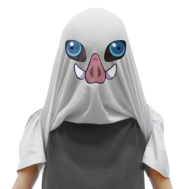 Anime Hashibira Inosuke Cosplay T-shirts for Man Women Summer Print Unisex Fashion Tshirt