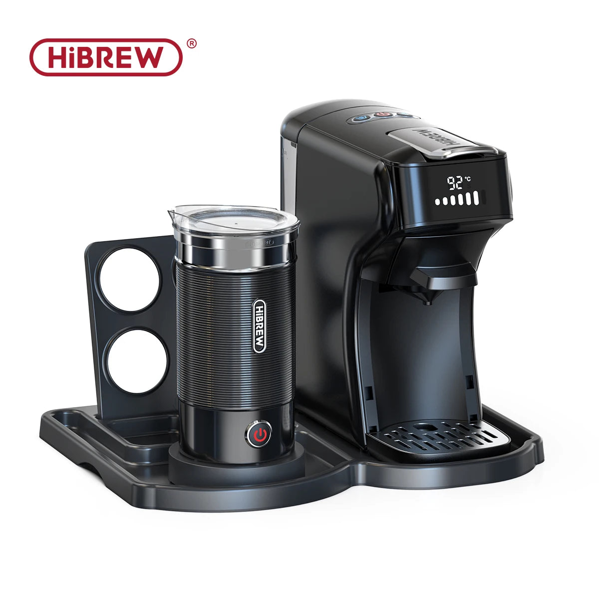 HiBREW 6in1 Capsule Coffee Machine Hot/Cold Multiple Espresso Cafetera Cappuccino Coffee Maker Dolce Gusto Nespresso Powder H1B