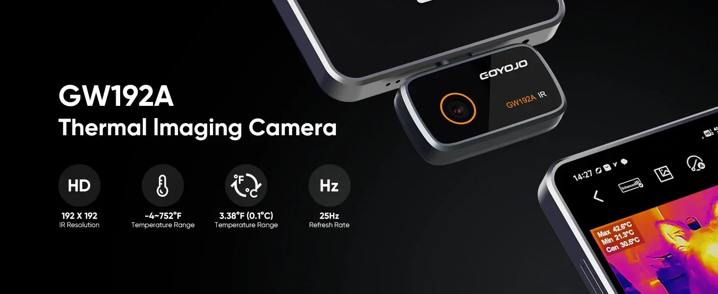 GW192A New Thermal Imaging Camera for Android Phone Infrared Thermal Imager Inspection Repair Thermographic Camera Thermal Scope