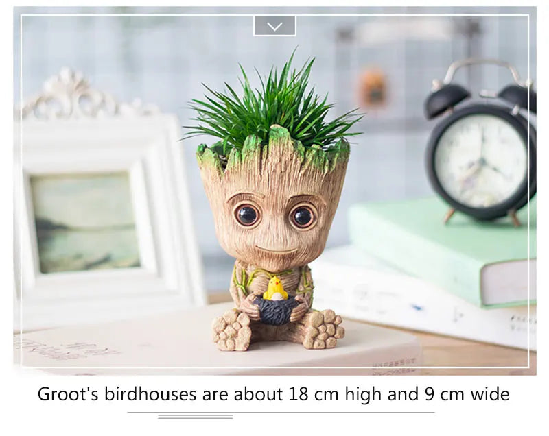 Home Decoration Crafts Miniature Model Office Desktop Display Cartoon Groot Figurines Handicrafts Decor Tree Man Ornament 5CM