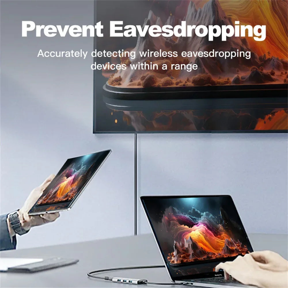 Hidden Camera Detector Anti-Spy Car GPS Tracker Listening Device Bug RF Wireless All Signal Scanner Gadget Security Protection