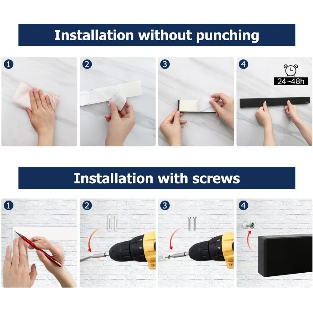 40CM 50CM Stainless Steel Knife Stand Magnetic Knife Holder Wall Block Storage Rack for Knives Kitchen Accessories Organizer