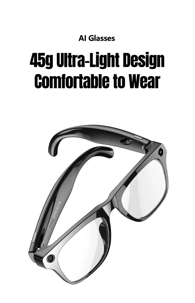 OPPO 6K AI Smart Glasses 800W Pixel Photochromic Multifunction Bluetooth HD Call Voice Assistant Stereo Music Player Translate