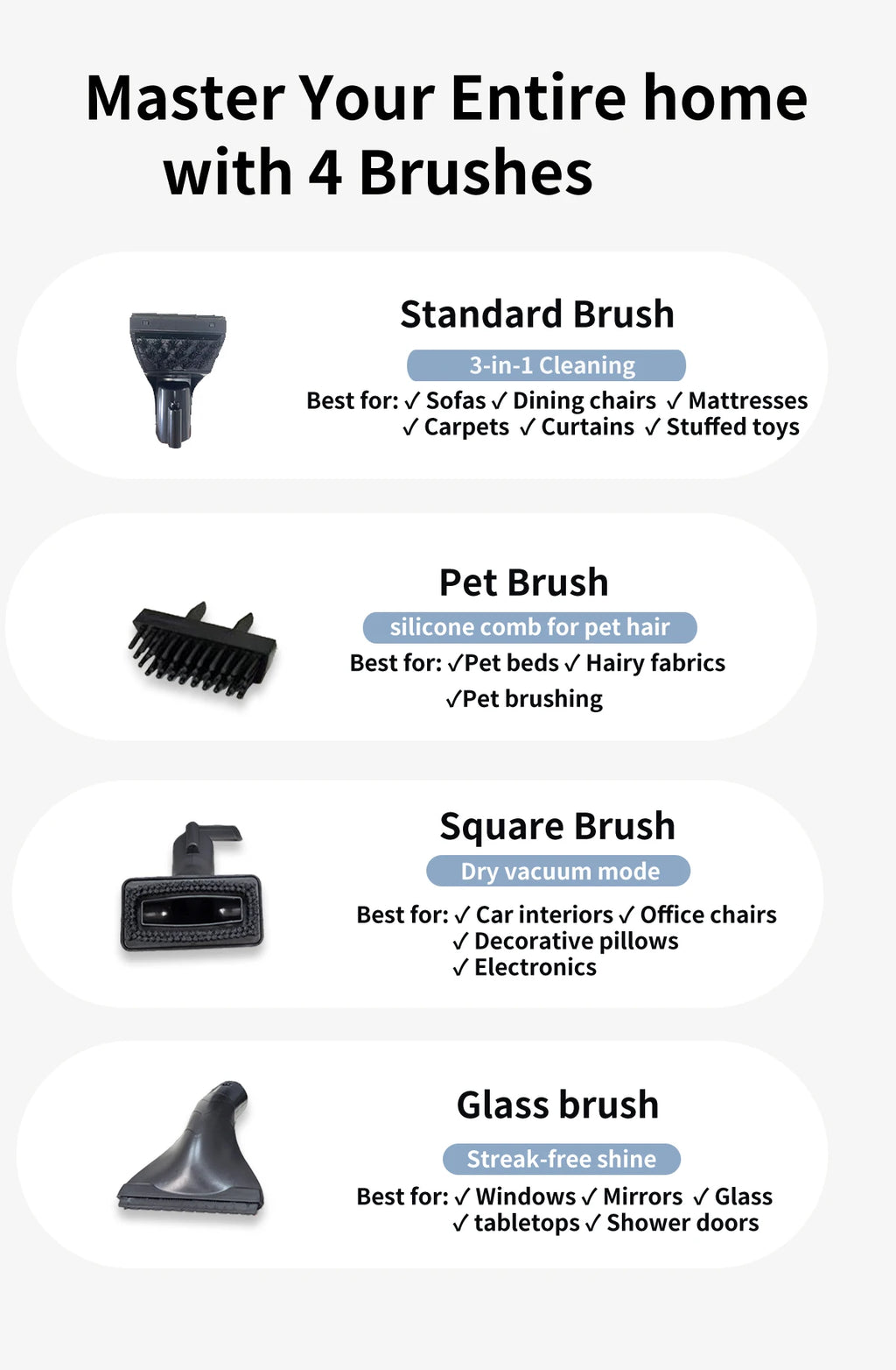 Handheld Carpet Cleaner ABIR G80,150000PA Wet Dry Vacuum Cleaner for Home Sofa Window Car Pet Upholstery Spot Farbric Cleaner