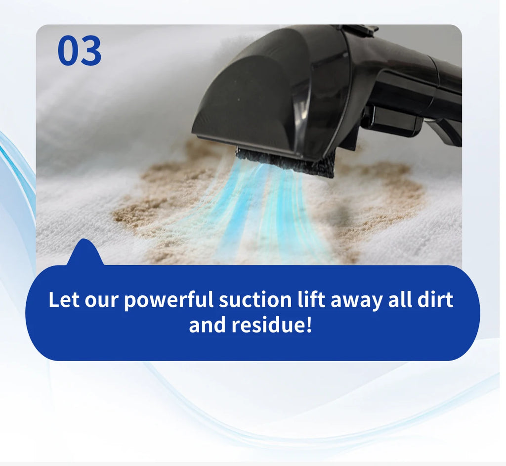 Handheld Carpet Cleaner ABIR G80,150000PA Wet Dry Vacuum Cleaner for Home Sofa Window Car Pet Upholstery Spot Farbric Cleaner