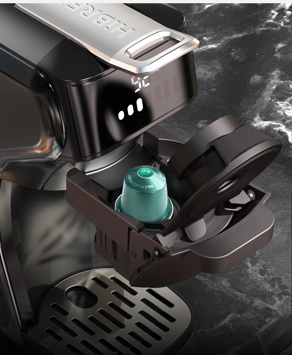 HiBREW 6in1 Capsule Coffee Machine Hot/Cold Multiple Espresso Cafetera Cappuccino Coffee Maker Dolce Gusto Nespresso Powder H1B