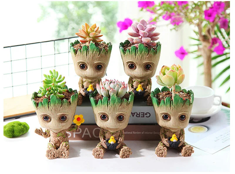 Home Decoration Crafts Miniature Model Office Desktop Display Cartoon Groot Figurines Handicrafts Decor Tree Man Ornament 5CM