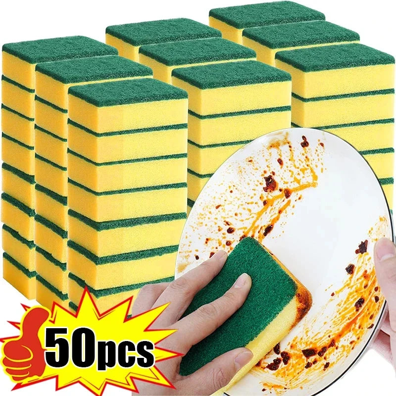 Highly absorbent double-sided sponge magic cleaning pot rust sponge cleaning brush kitchen cleaning tool