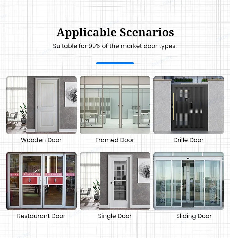 Waterproof Double-sided Gate Lock Fingerprint Lock APP RFID Code Keyless Smart Lock Electronic Door Lock for Aluminum Door/Iron