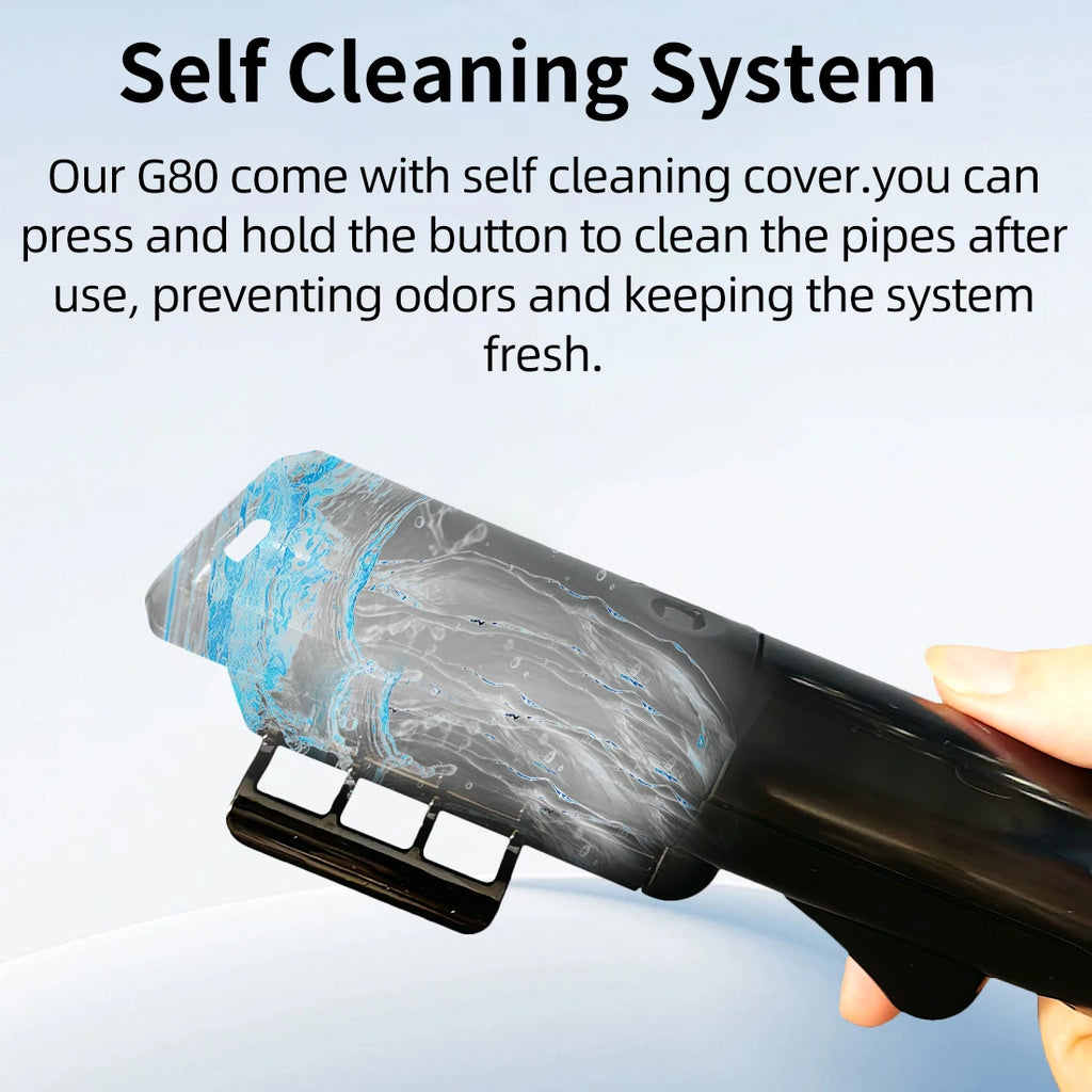 Handheld Carpet Cleaner ABIR G80,150000PA Wet Dry Vacuum Cleaner for Home Sofa Window Car Pet Upholstery Spot Farbric Cleaner