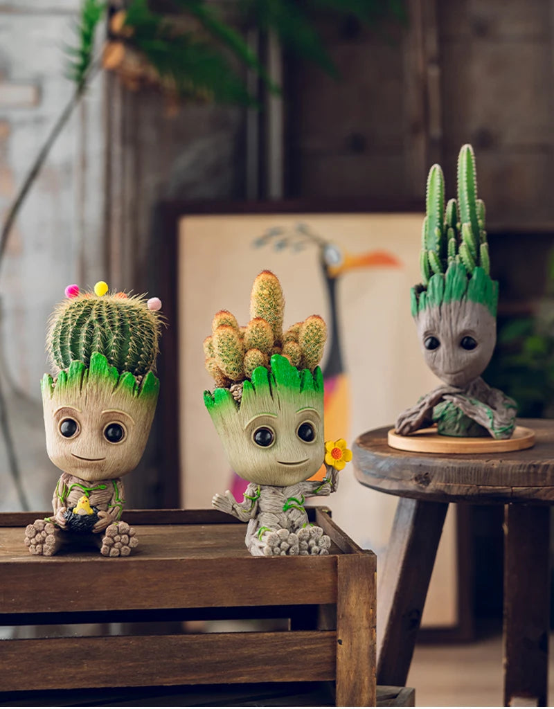 Home Decoration Crafts Miniature Model Office Desktop Display Cartoon Groot Figurines Handicrafts Decor Tree Man Ornament 5CM