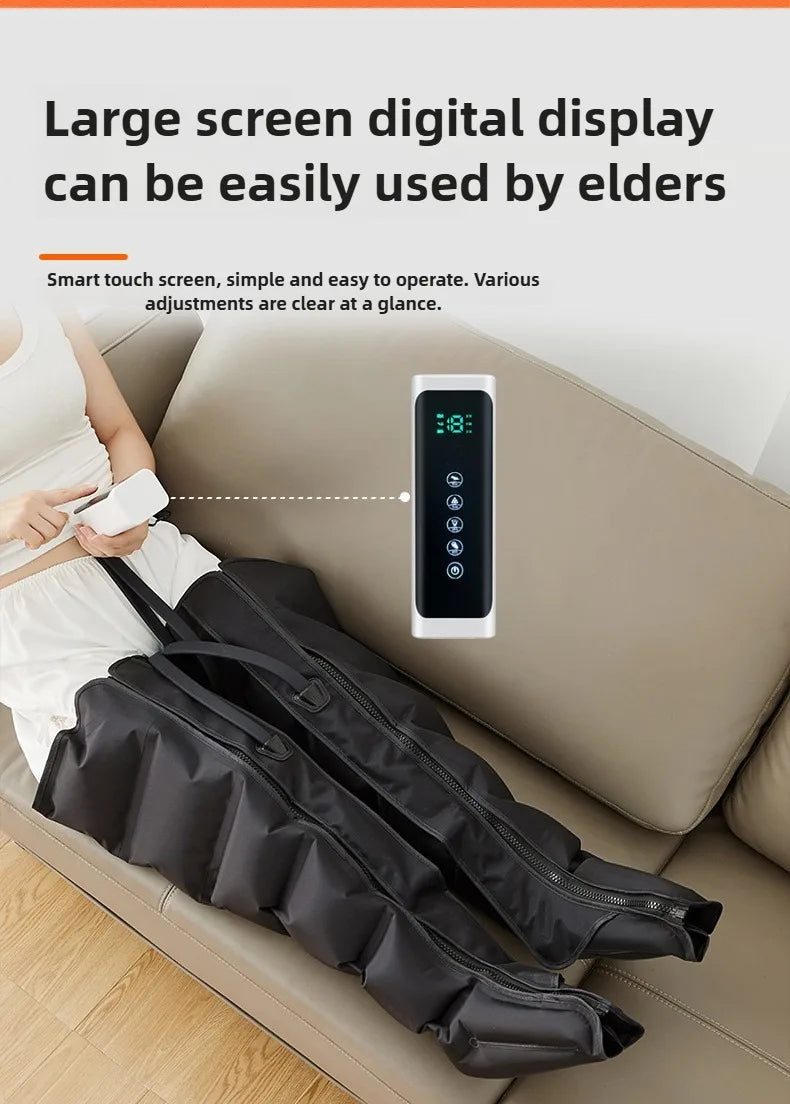 Jinkairui Electric Air Pressure Leg Massager Kneading Squeeze Deep Relaxation Calf Foot with Remote Control