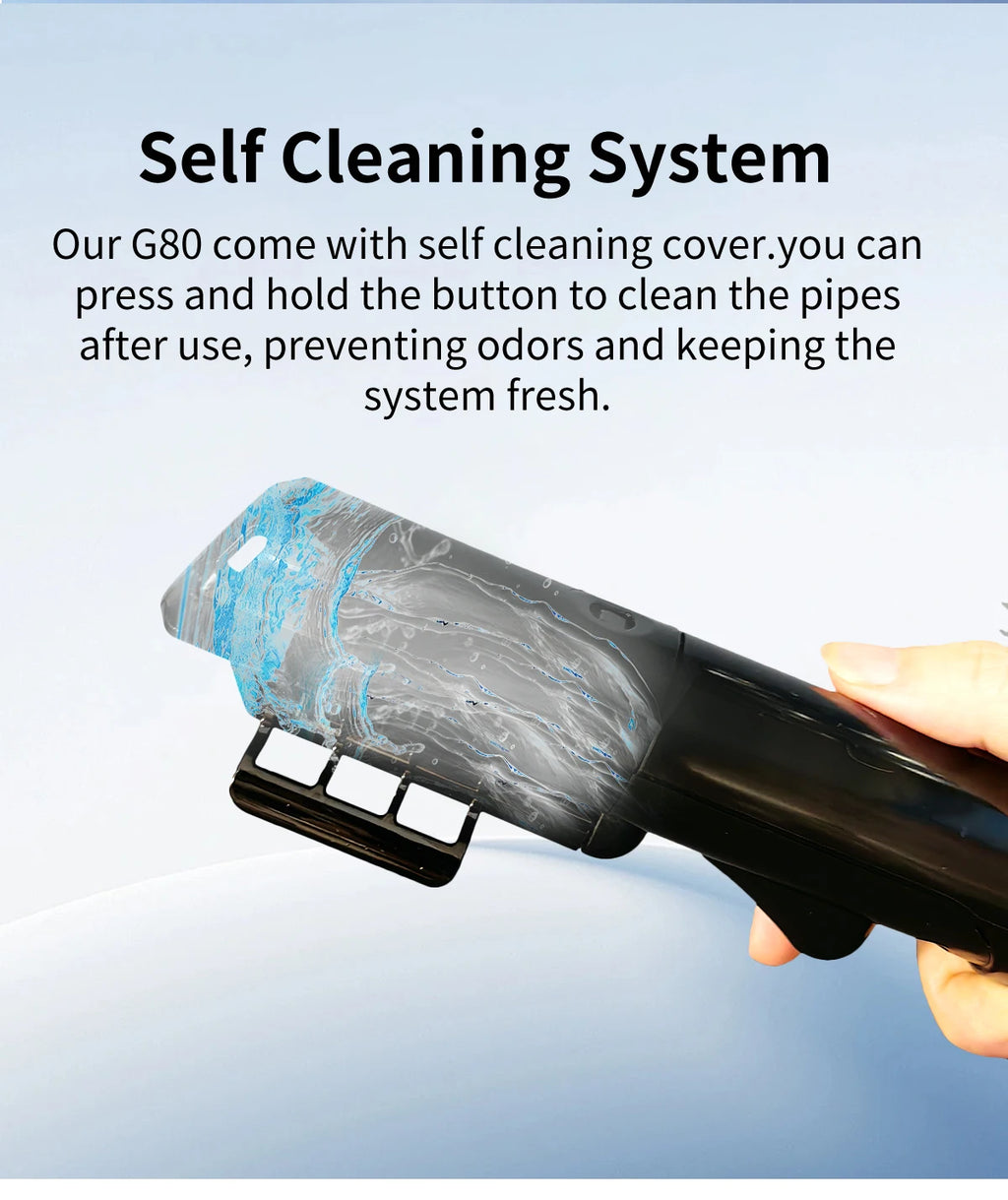 Handheld Carpet Cleaner ABIR G80,150000PA Wet Dry Vacuum Cleaner for Home Sofa Window Car Pet Upholstery Spot Farbric Cleaner