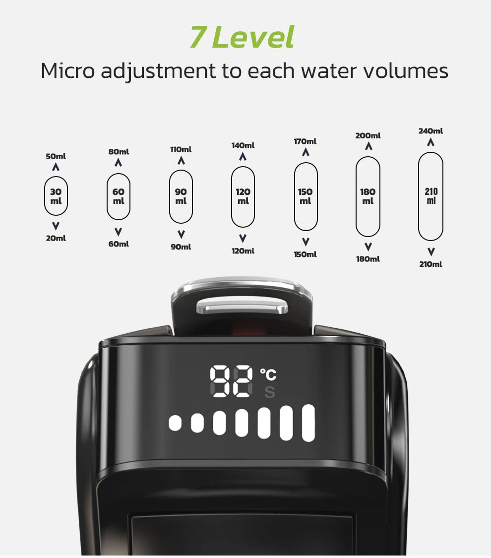 HiBREW 6in1 Capsule Coffee Machine Hot/Cold Multiple Espresso Cafetera Cappuccino Coffee Maker Dolce Gusto Nespresso Powder H1B