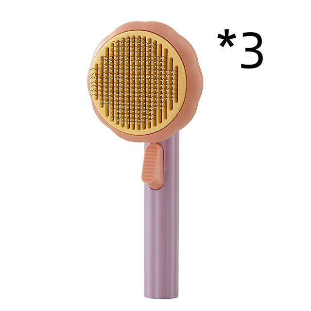 Self-Cleaning Cat Brush – Handheld Steel Wire Comb for Easy Hair Removal