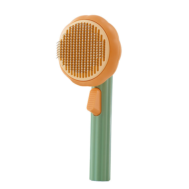Self-Cleaning Cat Brush – Handheld Steel Wire Comb for Easy Hair Removal