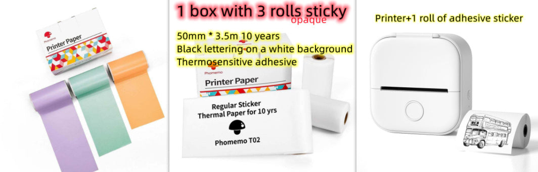 Portable Mini Thermal Bluetooth-compatible Mini Label Printer