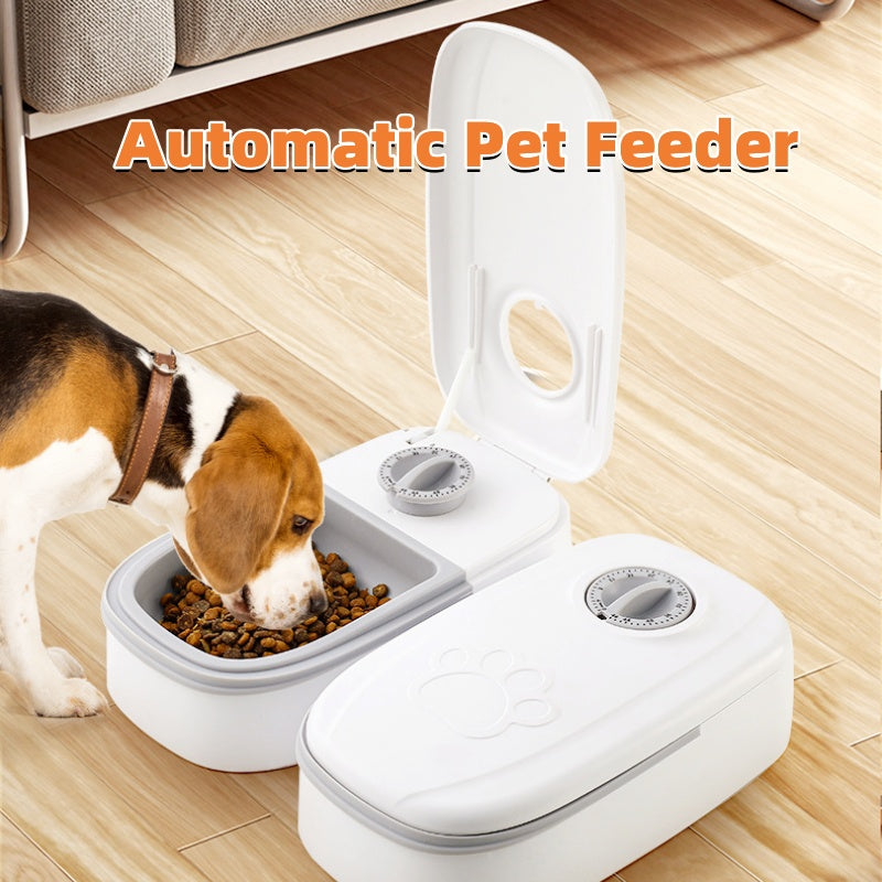 Automatic Pet Feeder – Smart Food Dispenser with Timer and Stainless Steel Bowl for Cats & Dogs