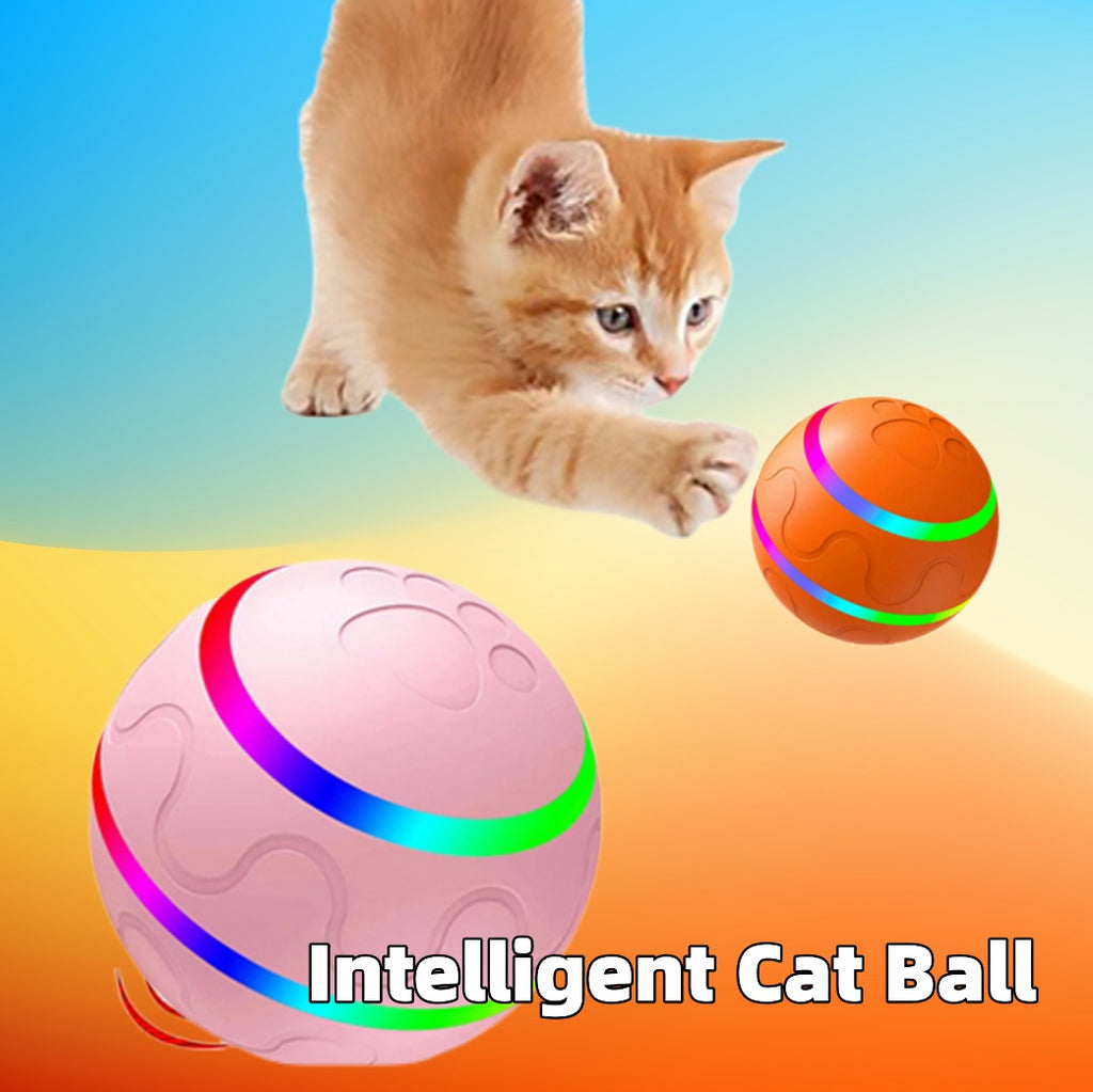 Pet Intelligent Toy Ball – USB Rechargeable, 360° Self-Rotating Design
