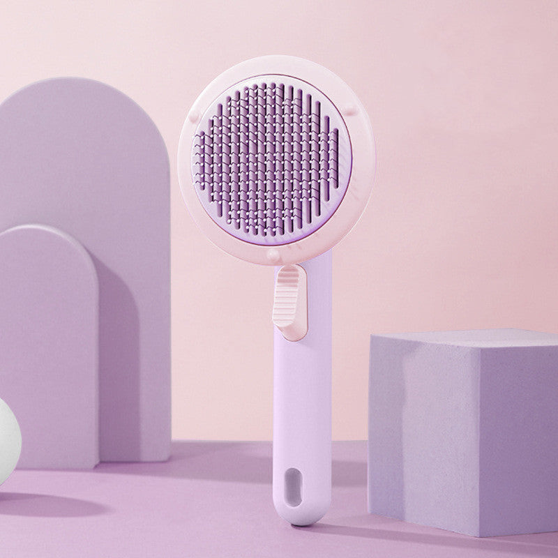 Self-Cleaning Cat Brush – Handheld Steel Wire Comb for Easy Hair Removal