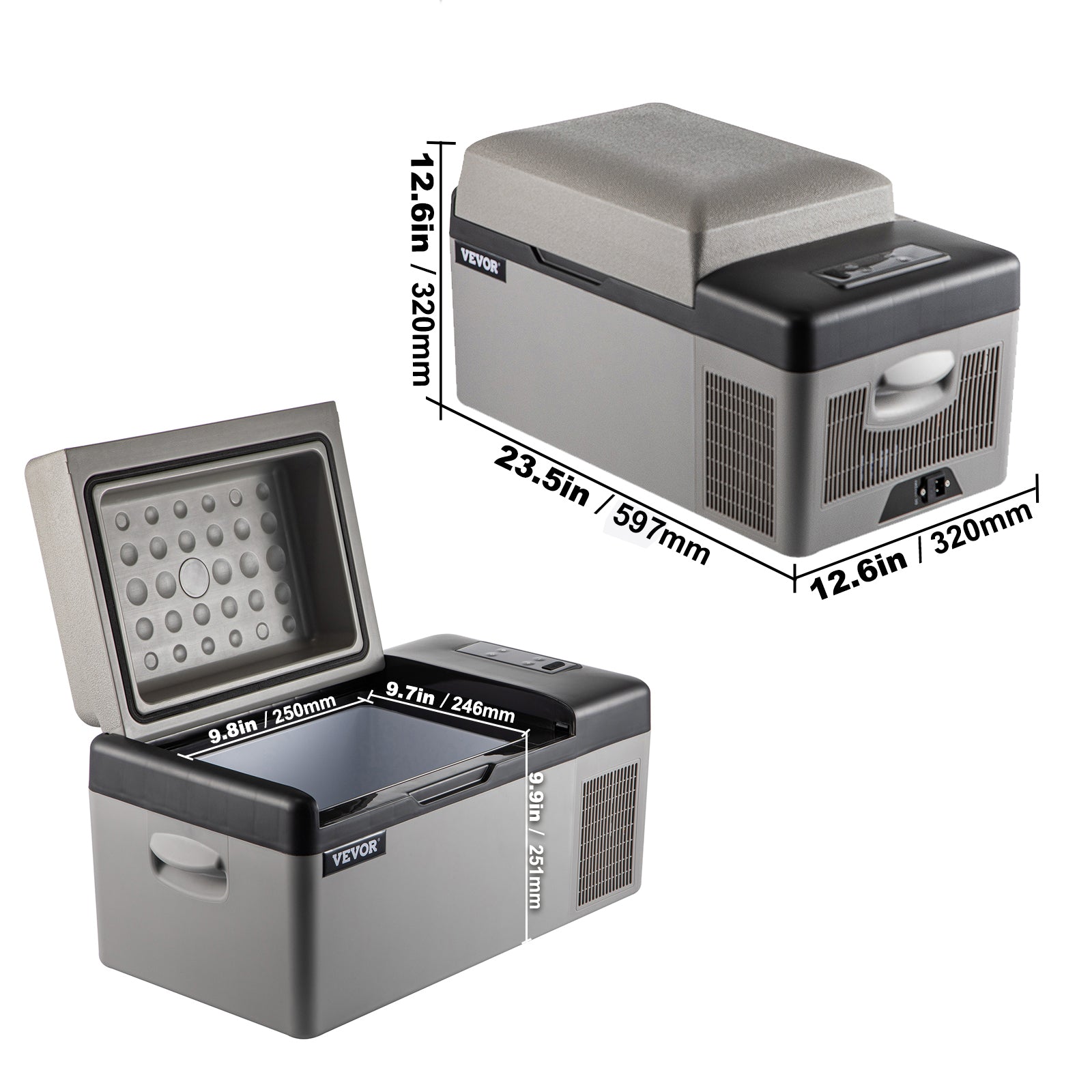 SucceBuy 20L 22L 35L 45L 55L Car Refrigerator Mini Fridge Freezer Portable Compressor Cooler 12/24V Ice Box for Camping