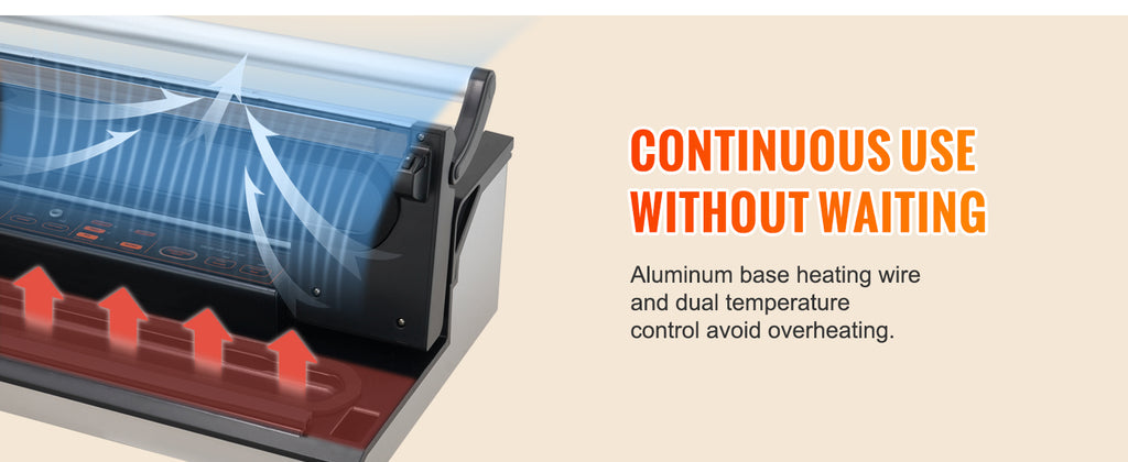 SucceBuy Commercial Vacuum Sealer Machine Multifunction Automatic Food Packaging with Bag Roll Storage Cutter for Home Kitchen