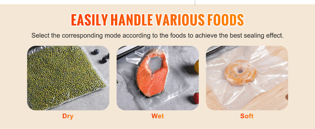 SucceBuy Commercial Vacuum Sealer Machine Multifunction Automatic Food Packaging with Bag Roll Storage Cutter for Home Kitchen